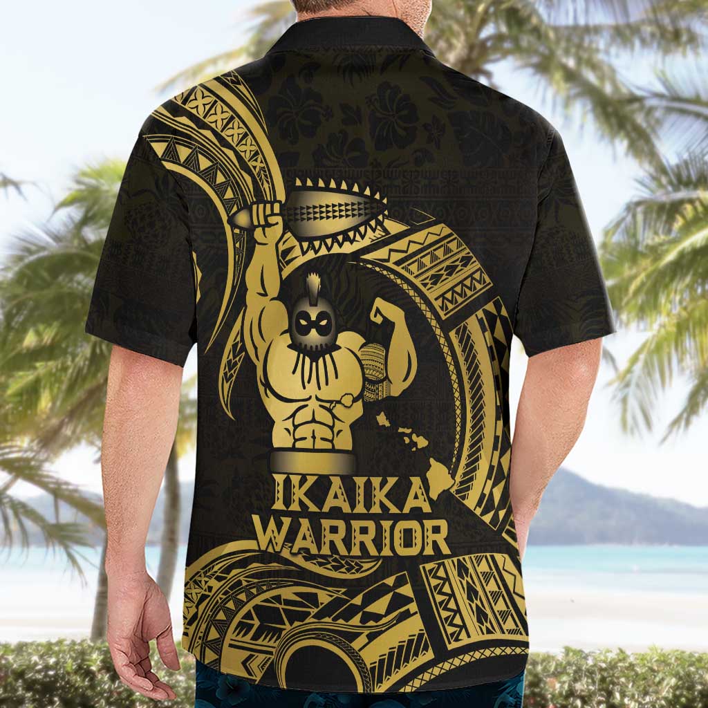 Gold Hawaii Ikaika Warrior Hawaiian Shirt Hawaiian Power