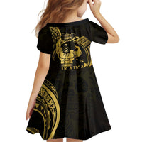 Gold Hawaii Ikaika Warrior Kid Short Sleeve Dress Hawaiian Power LT14 - Polynesian Pride