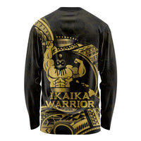 Gold Hawaii Ikaika Warrior Long Sleeve Shirt Hawaiian Power LT14 - Polynesian Pride