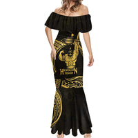 Gold Hawaii Ikaika Warrior Mermaid Dress Hawaiian Power LT14 - Polynesian Pride