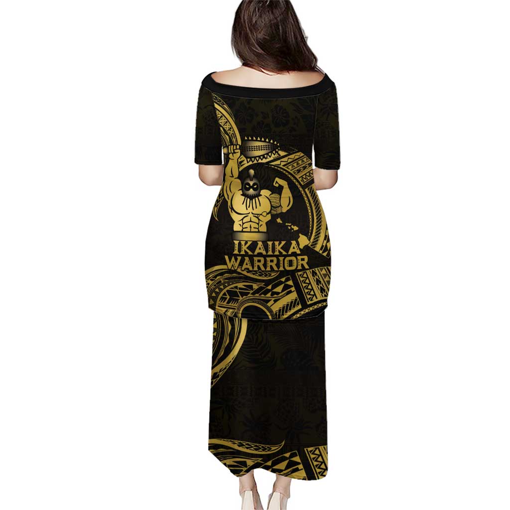 Gold Hawaii Ikaika Warrior Puletasi Hawaiian Power LT14 - Polynesian Pride