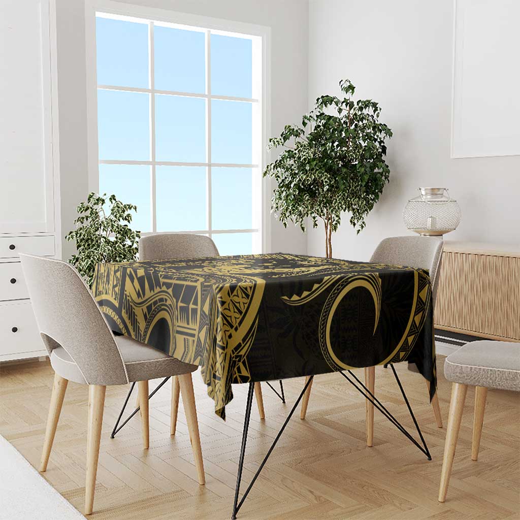 Gold Hawaii Ikaika Warrior Tablecloth Hawaiian Power LT14 - Polynesian Pride