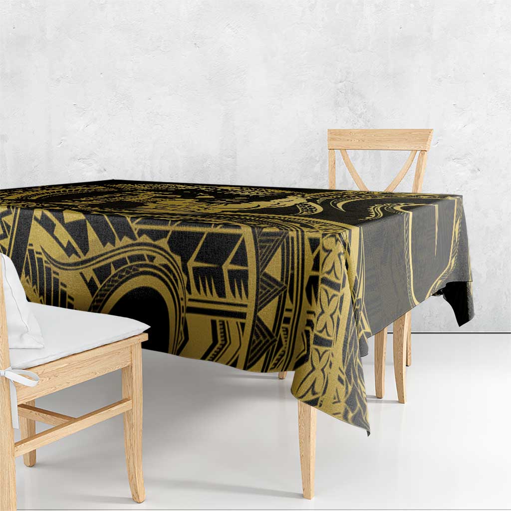 Gold Hawaii Ikaika Warrior Tablecloth Hawaiian Power LT14 - Polynesian Pride