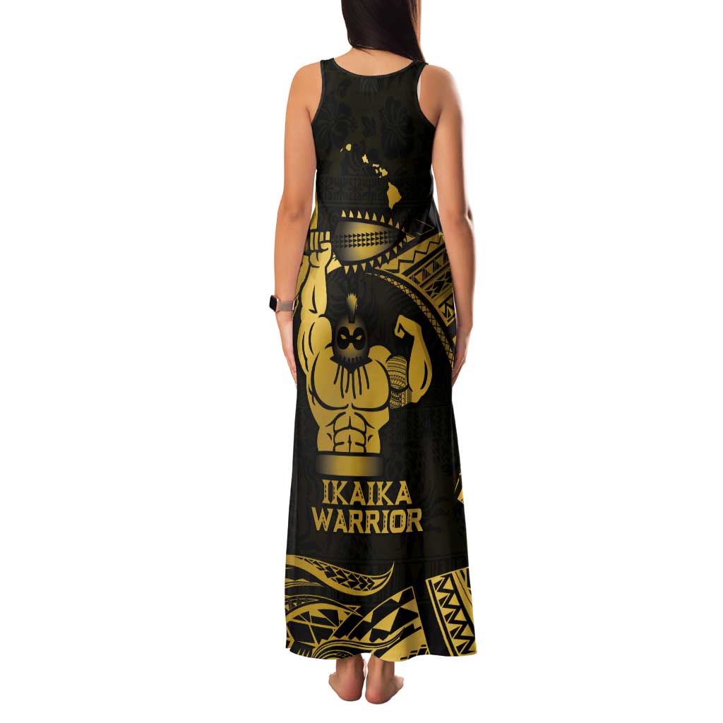 Gold Hawaii Ikaika Warrior Tank Maxi Dress Hawaiian Power LT14 - Polynesian Pride