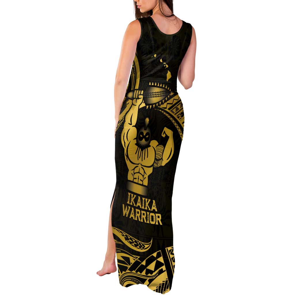 Gold Hawaii Ikaika Warrior Tank Maxi Dress Hawaiian Power LT14 - Polynesian Pride