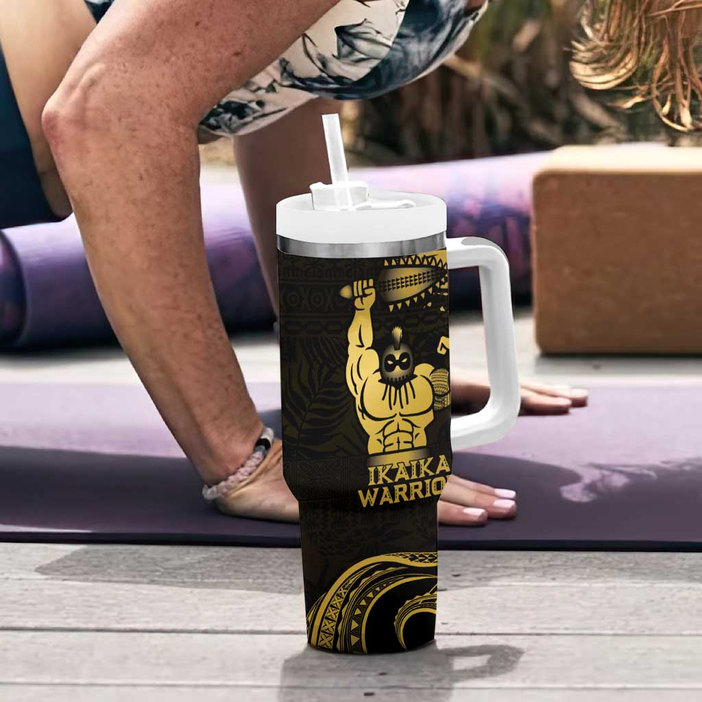 Gold Hawaii Ikaika Warrior Tumbler With Handle Hawaiian Power