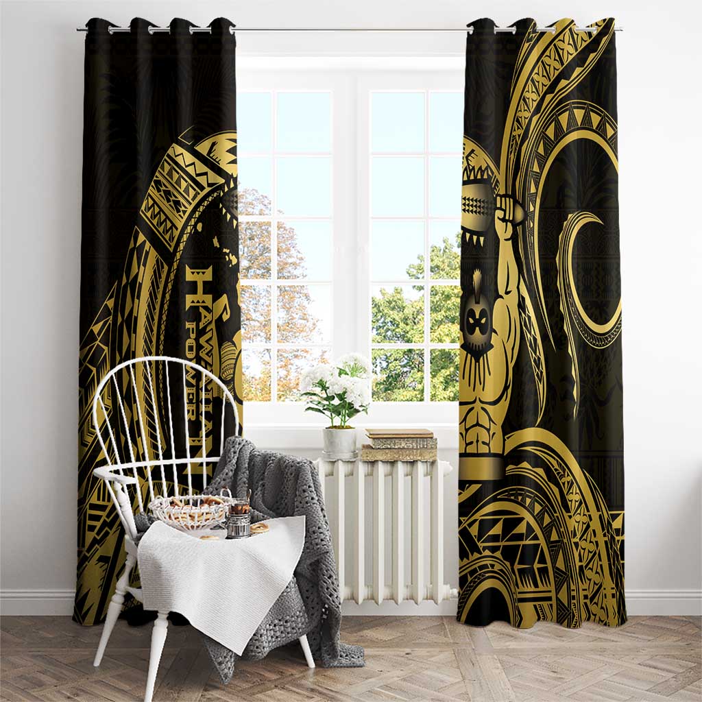 Gold Hawaii Ikaika Warrior Window Curtain Hawaiian Power LT14 - Polynesian Pride