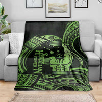 Green Hawaii Ikaika Warrior Blanket Hawaiian Power LT14 - Polynesian Pride