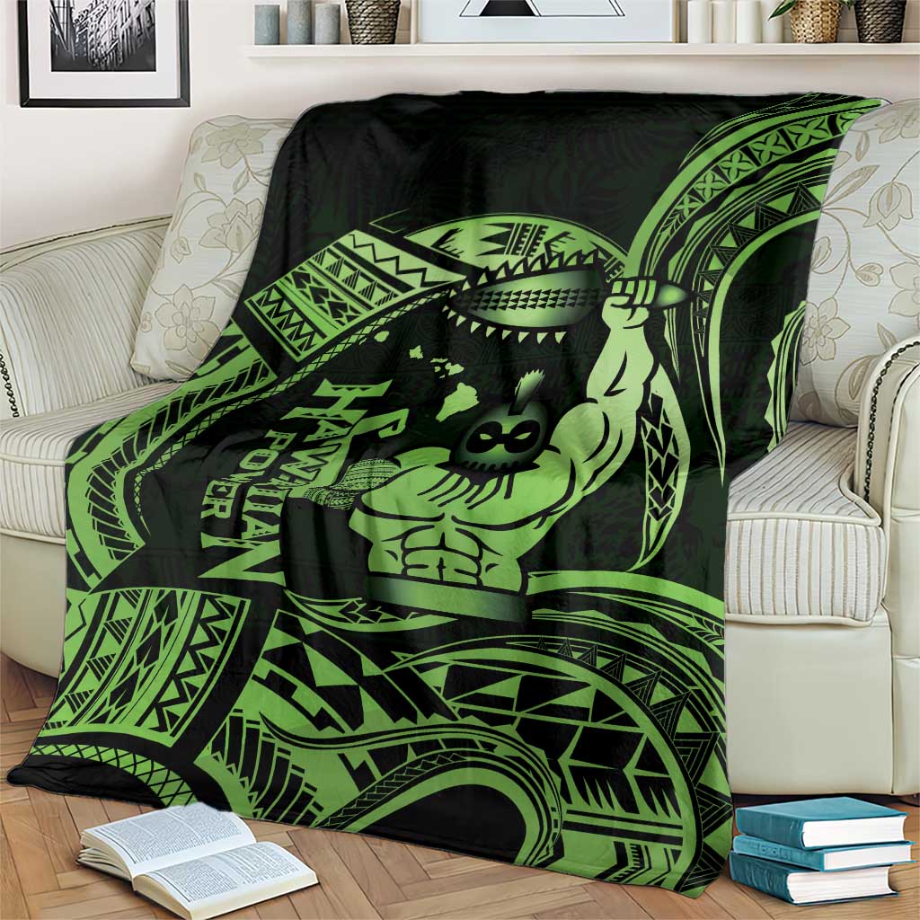 Green Hawaii Ikaika Warrior Blanket Hawaiian Power LT14 - Polynesian Pride