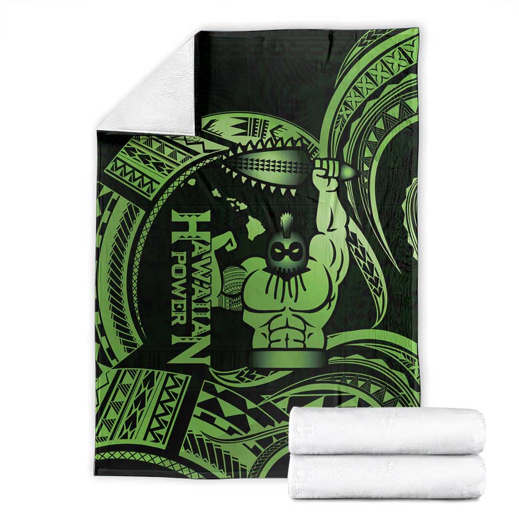 Green Hawaii Ikaika Warrior Blanket Hawaiian Power LT14 - Polynesian Pride