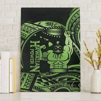 Green Hawaii Ikaika Warrior Canvas Wall Art Hawaiian Power LT14 Without Frame Green - Polynesian Pride
