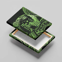 Green Hawaii Ikaika Warrior Canvas Wall Art Hawaiian Power LT14 - Polynesian Pride