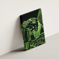 Green Hawaii Ikaika Warrior Canvas Wall Art Hawaiian Power LT14 - Polynesian Pride
