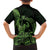 Green Hawaii Ikaika Warrior Family Matching Off The Shoulder Long Sleeve Dress and Hawaiian Shirt Hawaiian Power