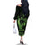 Green Hawaii Ikaika Warrior Family Matching Off The Shoulder Long Sleeve Dress and Hawaiian Shirt Hawaiian Power