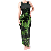 Green Hawaii Ikaika Warrior Tank Maxi Dress Hawaiian Power LT14 Women Green - Polynesian Pride