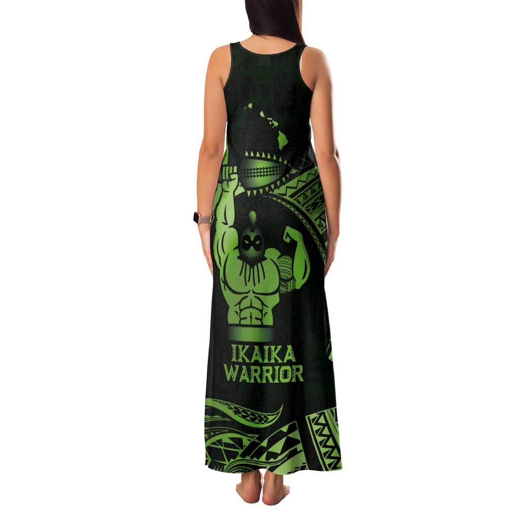 Green Hawaii Ikaika Warrior Tank Maxi Dress Hawaiian Power LT14 - Polynesian Pride
