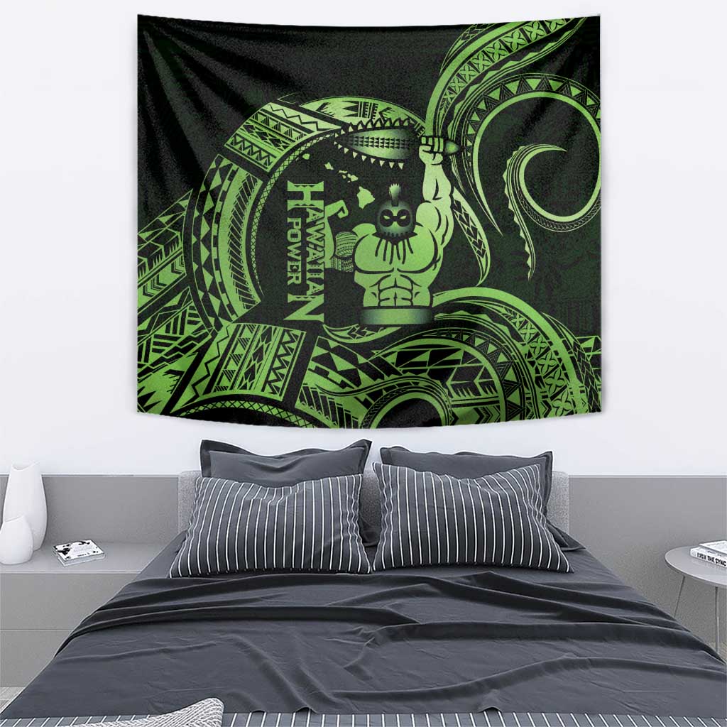 Green Hawaii Ikaika Warrior Tapestry Hawaiian Power LT14 - Polynesian Pride