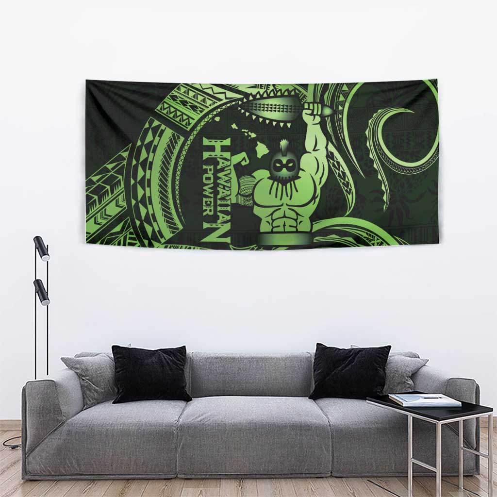 Green Hawaii Ikaika Warrior Tapestry Hawaiian Power LT14 - Polynesian Pride