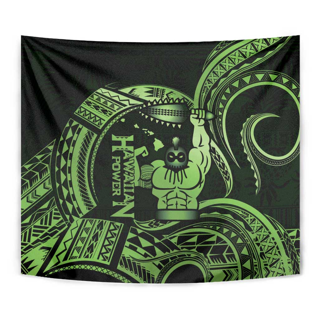 Green Hawaii Ikaika Warrior Tapestry Hawaiian Power LT14 - Polynesian Pride