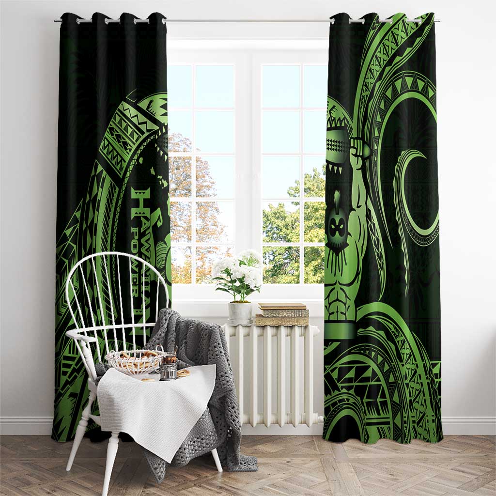 Green Hawaii Ikaika Warrior Window Curtain Hawaiian Power LT14 - Polynesian Pride