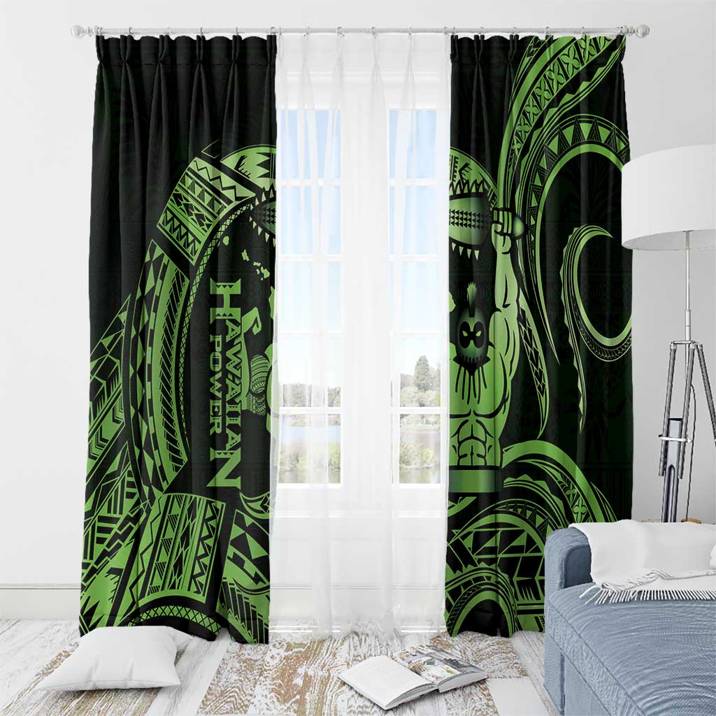 Green Hawaii Ikaika Warrior Window Curtain Hawaiian Power LT14 - Polynesian Pride