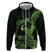Green Hawaii Ikaika Warrior Zip Hoodie Hawaiian Power LT14 Zip Hoodie Green - Polynesian Pride