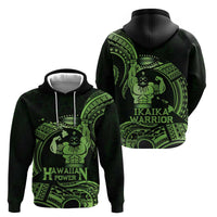 Green Hawaii Ikaika Warrior Zip Hoodie Hawaiian Power LT14 - Polynesian Pride