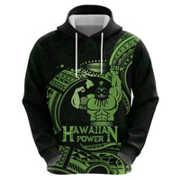 Green Hawaii Ikaika Warrior Zip Hoodie Hawaiian Power LT14 - Polynesian Pride