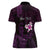 Personalised Hawaii King Kamehameha Day Women Polo Shirt Plumeria With Kakau Pattern - Purple