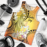 Polynesia Easter Day Men Tank Top He Is Risen Lilium Longiflorum Polynesian Pattern LT14 - Polynesian Pride
