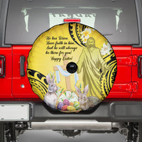 Polynesia Easter Day Spare Tire Cover He Is Risen Lilium Longiflorum Polynesian Pattern