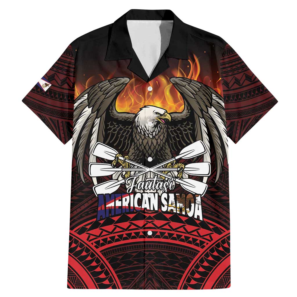 Fautasi Race Day American Samoa Family Matching Mermaid Dress and Hawaiian Shirt Bald Eagle Polynesian Tattoo