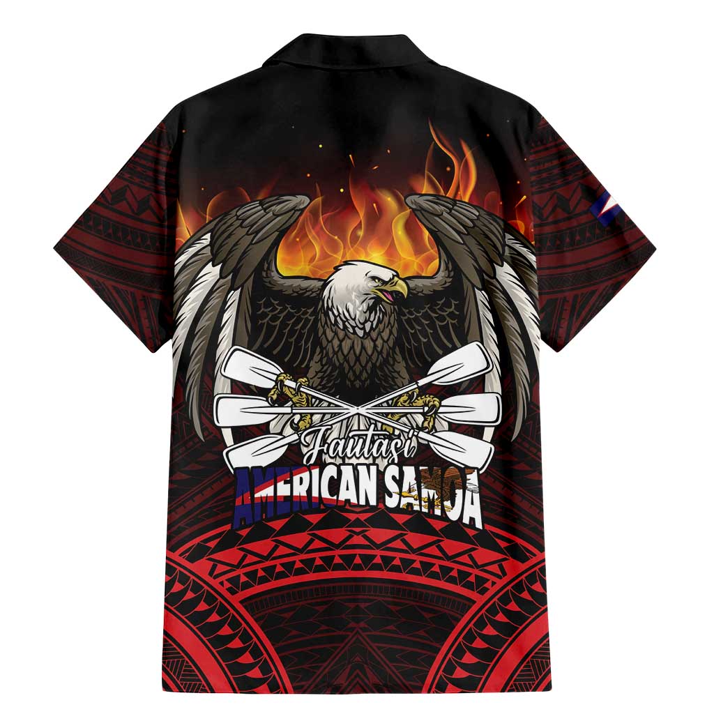 Fautasi Race Day American Samoa Family Matching Mermaid Dress and Hawaiian Shirt Bald Eagle Polynesian Tattoo