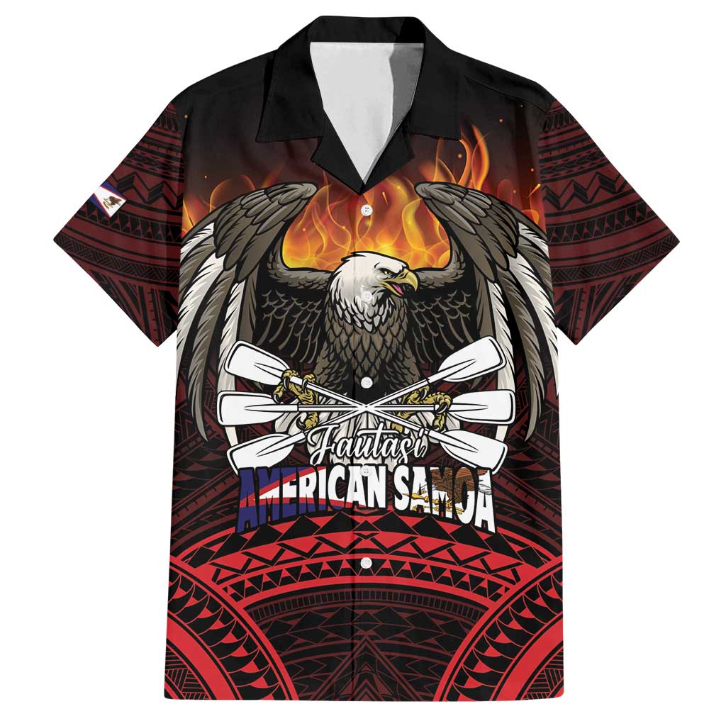 Fautasi Race Day American Samoa Family Matching Tank Maxi Dress and Hawaiian Shirt Bald Eagle Polynesian Tattoo