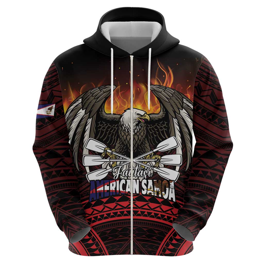 Fautasi Race Day American Samoa Hoodie Bald Eagle Polynesian Tattoo