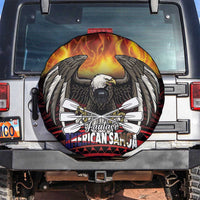 Fautasi Race Day American Samoa Spare Tire Cover Bald Eagle Polynesian Tattoo