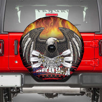 Fautasi Race Day American Samoa Spare Tire Cover Bald Eagle Polynesian Tattoo