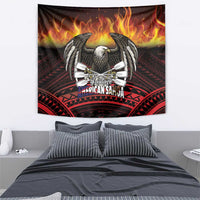 Fautasi Race Day American Samoa Tapestry Bald Eagle Polynesian Tattoo