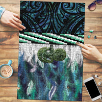 Turquoise Traditional Cloak Aotearoa Puzzle Maori Paua Shell Korowai Pattern - Polynesian Pride