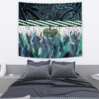 Turquoise Traditional Cloak Aotearoa Tapestry Maori Paua Shell Korowai Pattern