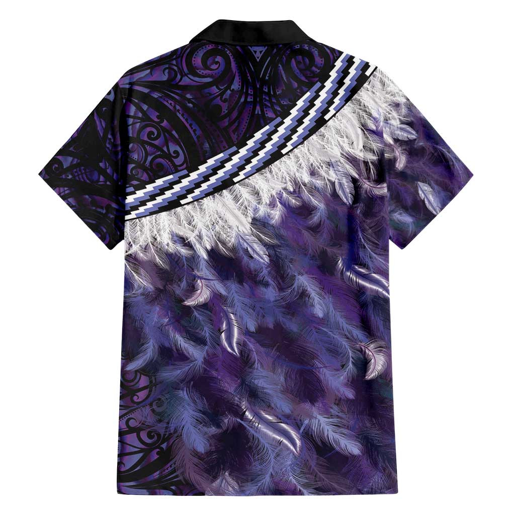Purple Traditional Cloak Aotearoa Family Matching Puletasi and Hawaiian Shirt Maori Paua Shell Korowai Pattern LT14 - Polynesian Pride