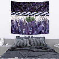 Purple Traditional Cloak Aotearoa Tapestry Maori Paua Shell Korowai Pattern