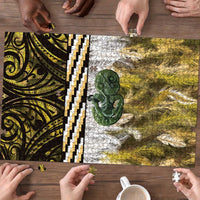 Yellow Traditional Cloak Aotearoa Puzzle Maori Paua Shell Korowai Pattern - Polynesian Pride