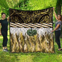 Yellow Traditional Cloak Aotearoa Quilt Maori Paua Shell Korowai Pattern LT14 - Polynesian Pride