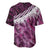 Pink Traditional Cloak Aotearoa Baseball Jersey Maori Paua Shell Korowai Pattern
