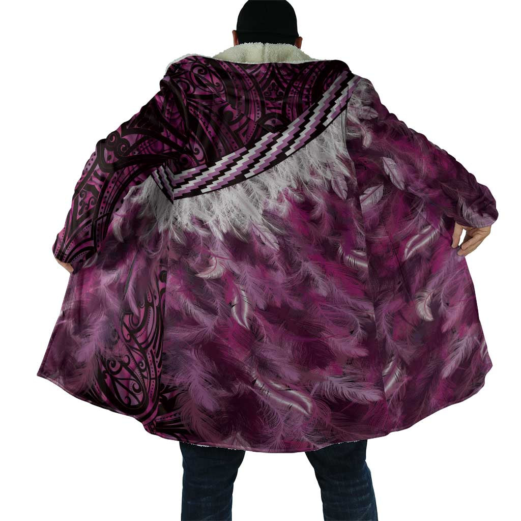 Pink Traditional Cloak Aotearoa Cloak Maori Paua Shell Korowai Pattern - Polynesian Pride