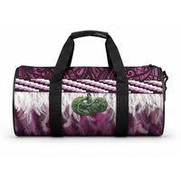 Pink Traditional Cloak Aotearoa Duffle Bag Maori Paua Shell Korowai Pattern LT14 One size Pink - Polynesian Pride