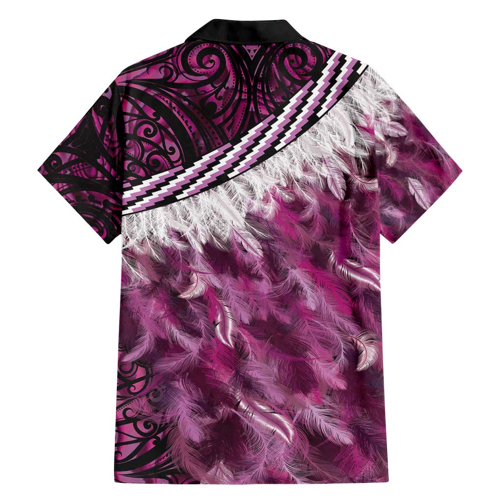 Pink Traditional Cloak Aotearoa Family Matching Summer Maxi Dress and Hawaiian Shirt Maori Paua Shell Korowai Pattern LT14 - Polynesian Pride