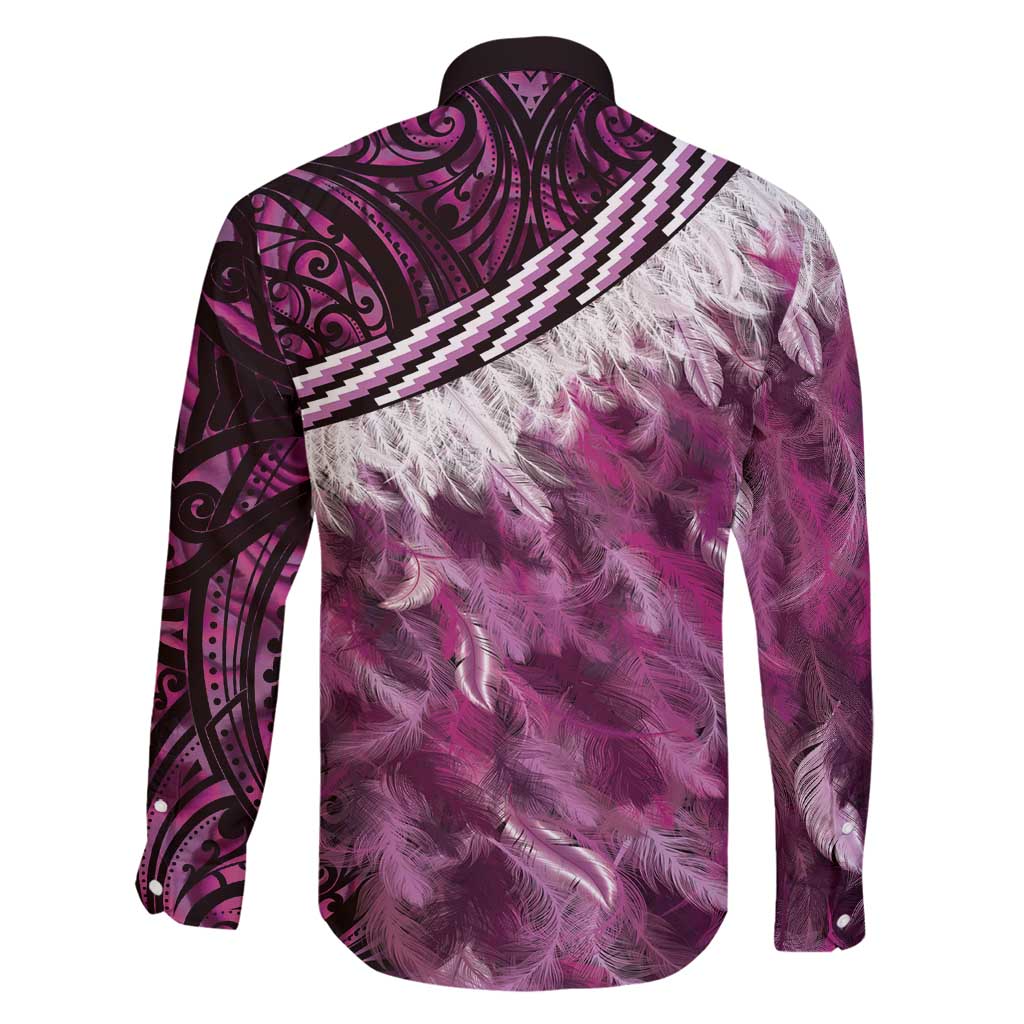 Pink Traditional Cloak Aotearoa Family Matching Tank Maxi Dress and Hawaiian Shirt Maori Paua Shell Korowai Pattern